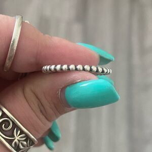 James Avery Retired Beaded Stacker Ring